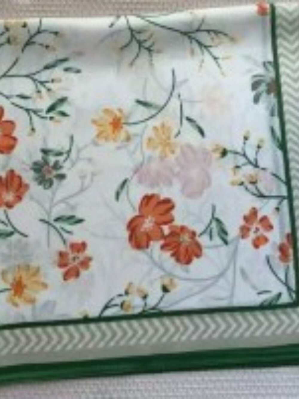 Lumière East Silk Scarf – Emerald Flora | 100% Mulberry Silk 70x70cm